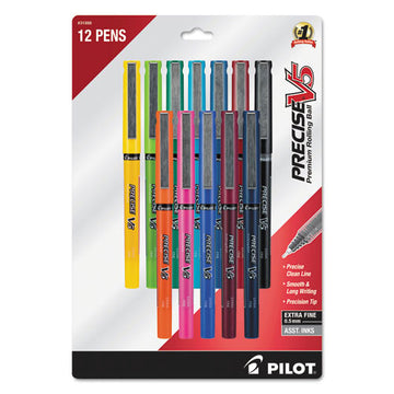 Pilot® Precise V5 Roller Ball Pen, Stick, Fine 0.5 Mm, Assorted Ink And Barrel Colors, Dozen freeshipping - TVN Wholesale